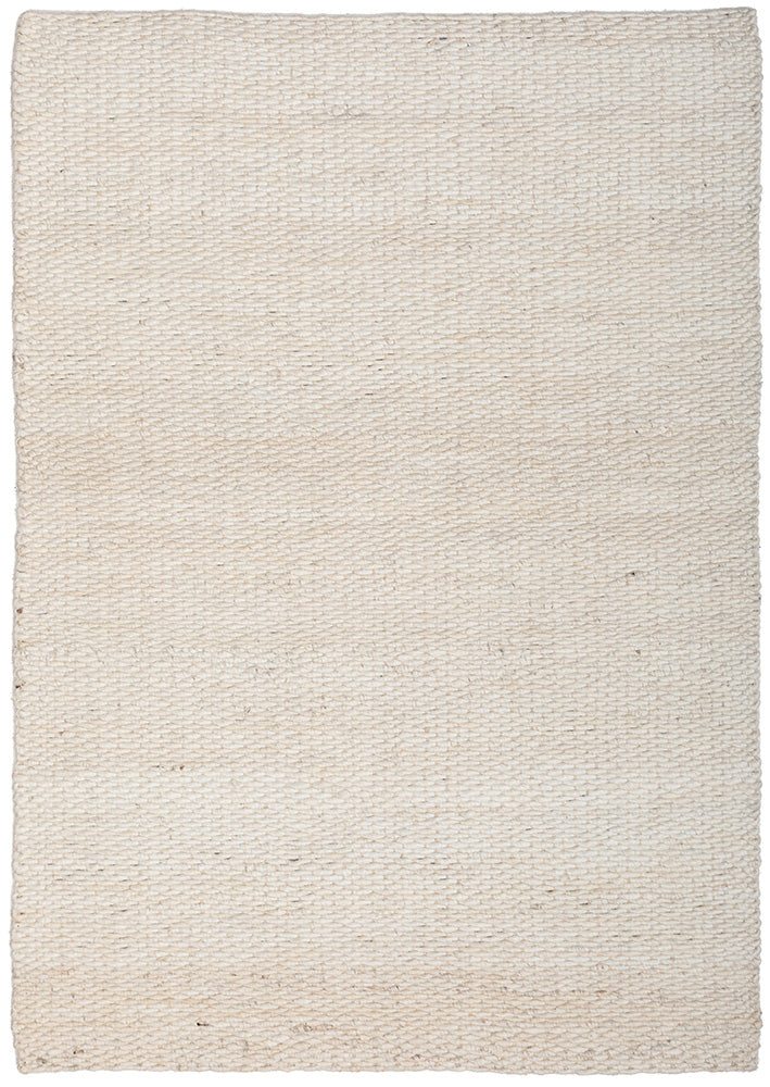 Indi Hive White Jute Modern Hand Loomed Rectangle Rug