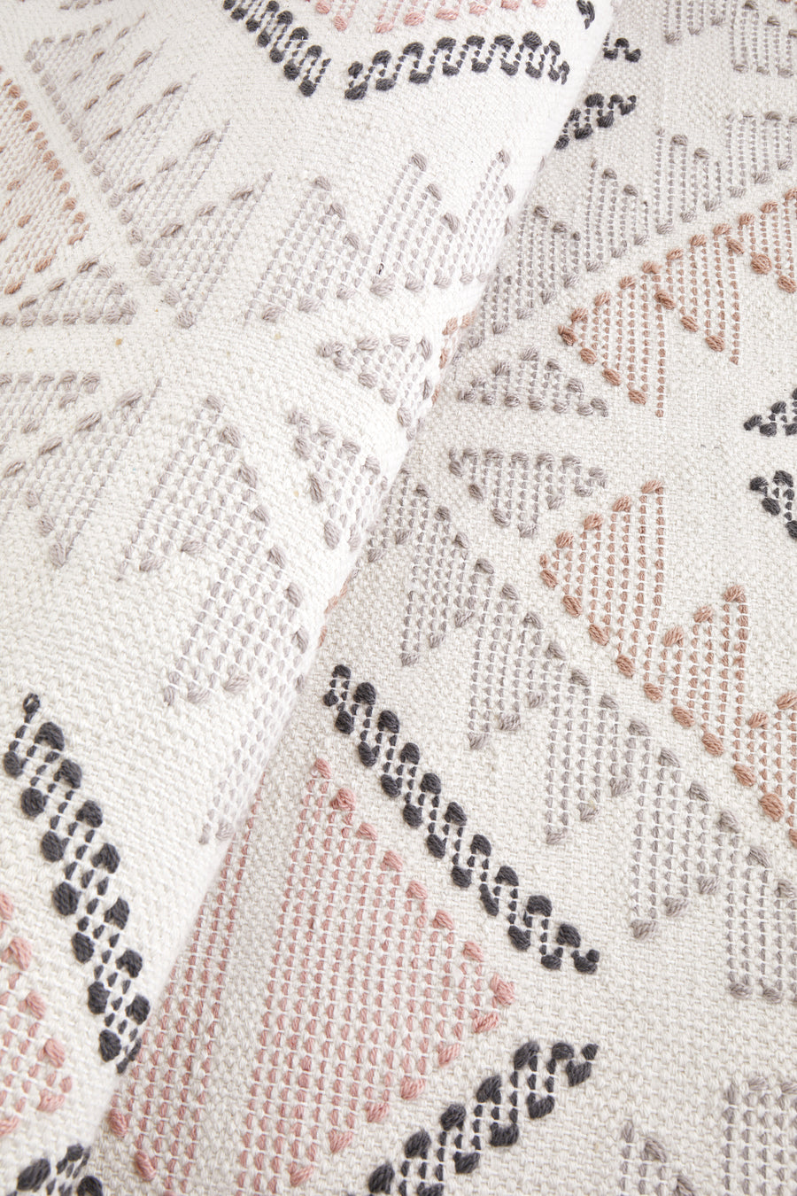 Leah Tribal Chic Peach Ivory & Brown Hand Loomed Rug