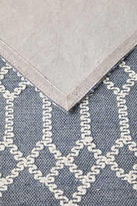Thumbnail for Nellie Tribal Blue & Ivory Rug