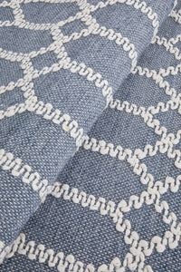 Thumbnail for Nellie Tribal Blue & Ivory Rug