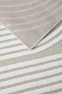 Thumbnail for Lotus Abbey Beige and Ivory Modern Arch Pattern Hallway Runner Rug