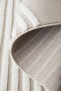 Thumbnail for Lotus Abbey Beige and Ivory Modern Arch Pattern Hallway Runner Rug