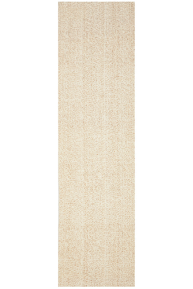 Parker Natural Cream Jute and Wool Modern Pebble Pattern Rectangle Rug