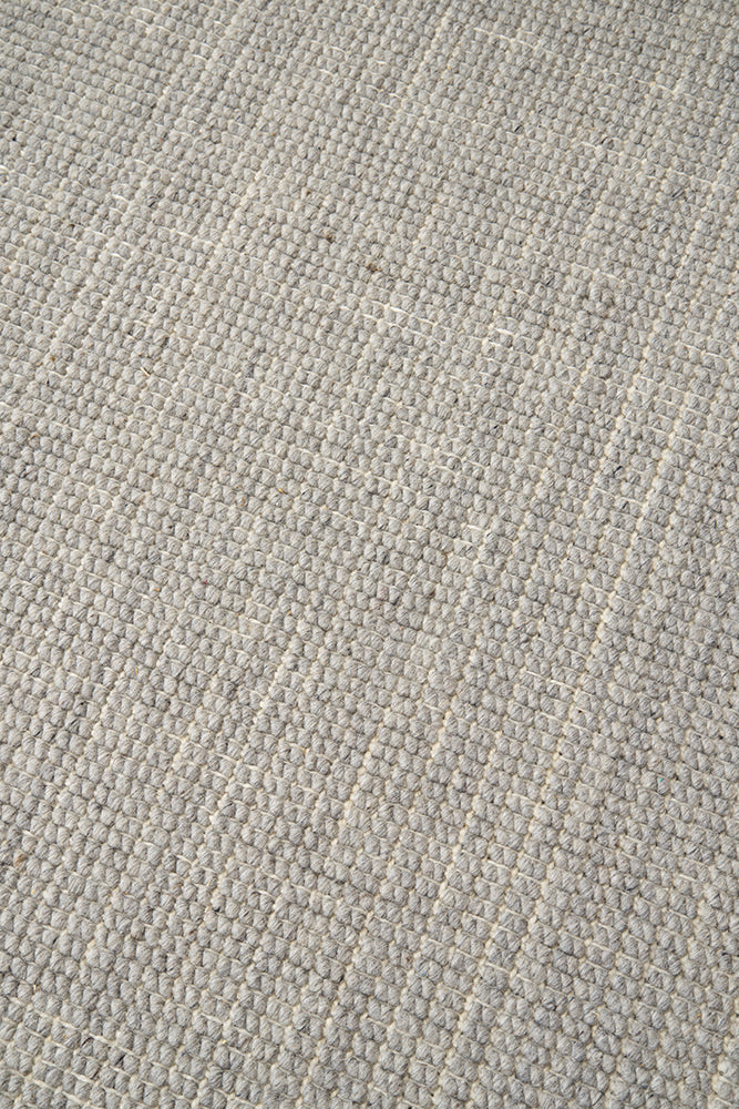 Parker Grey Jute and Wool Modern Pebble Pattern Rectangle Rug