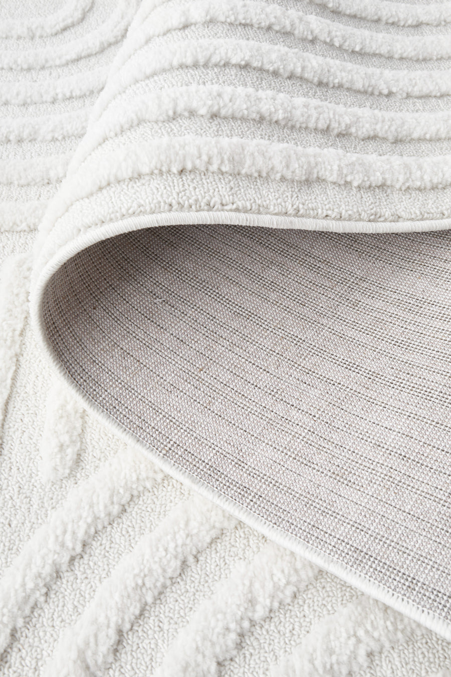 Mari Dior White Arch Pattern Rectangle Rug