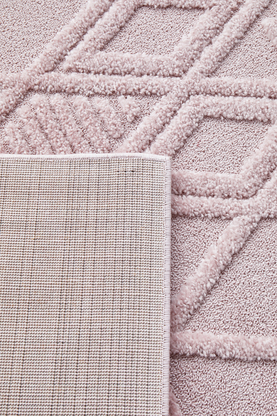 Mari Lisa Pink Diamond Pattern Rectangle Rug
