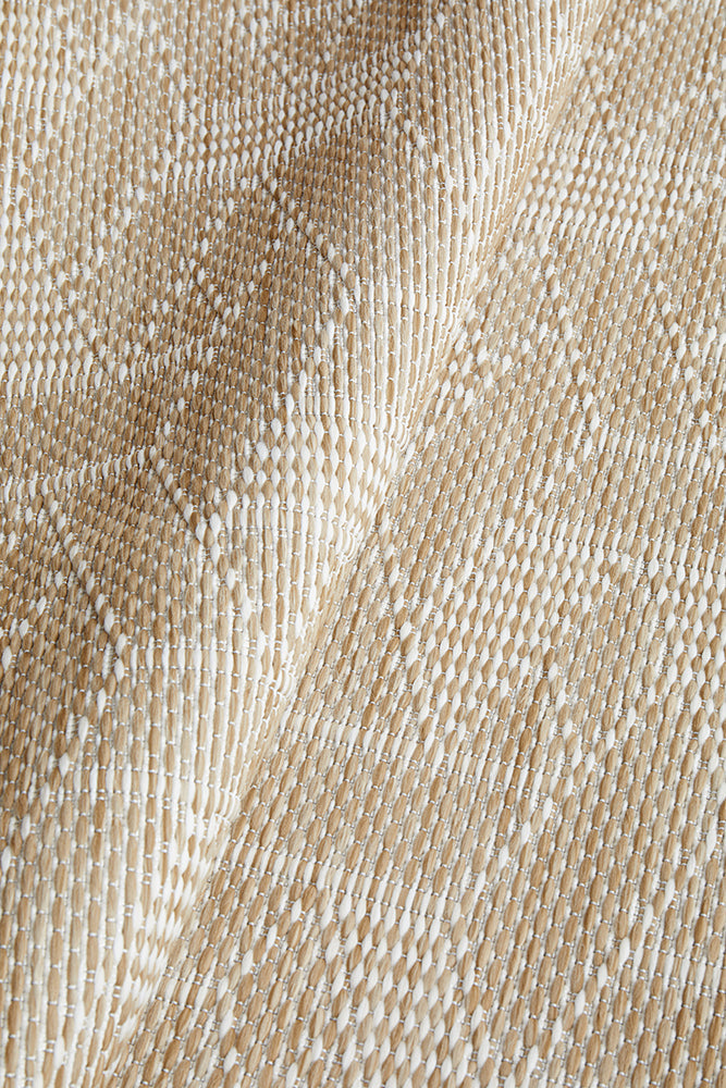 Patio Kudo Cream Natural Modern Geometric Patterned Hallway Runner Rug