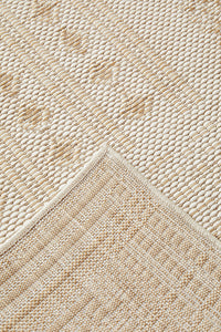 Thumbnail for Patio Ziggy Cream Natural Modern Indoor Outdoor Flatweave Hallway Runner Rug