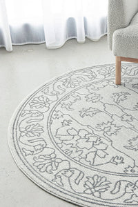 Thumbnail for Bjorn Paradise Grey Two-Tone Modern Round Rug
