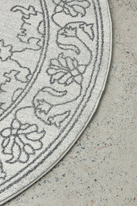 Thumbnail for Bjorn Paradise Grey Two-Tone Modern Round Rug
