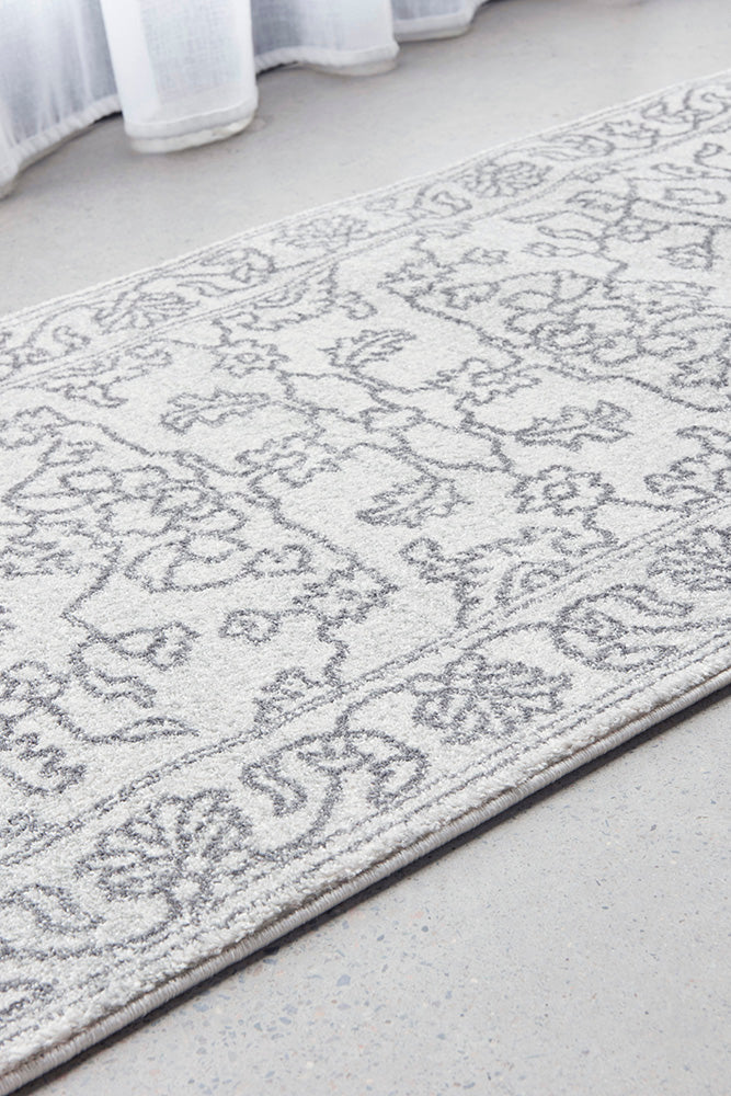 Bjorn Paradise Grey Two-Tone Modern Hallway Runner Rug