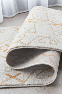 Thumbnail for Cala Paradise Cream And Gold Modern Round Rug
