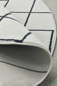 Thumbnail for Diego Paradise Cream & Charcoal Modern Round Rug