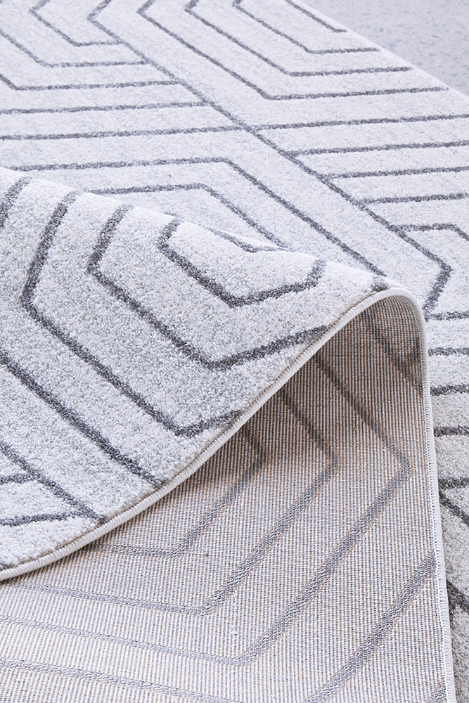 Esther Paradise Cream Grey Modern Rug