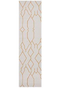 Thumbnail for Ivy Paradise Cream & Gold Modern Abstract Hallway Runner Rug