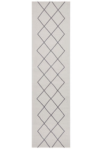 Thumbnail for Lola Paradise Cream & Grey Modern Diamond Pattern Rug