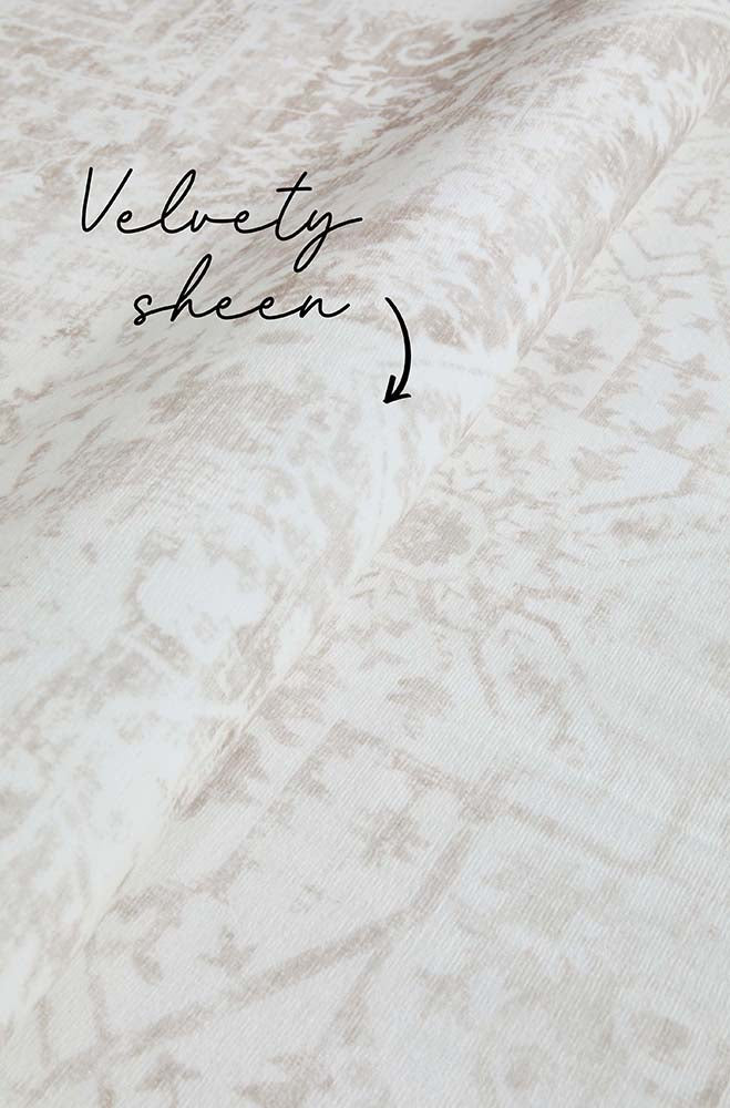 Camilla Revive Cream Natural Transitional Machine Washable Polyester Rug