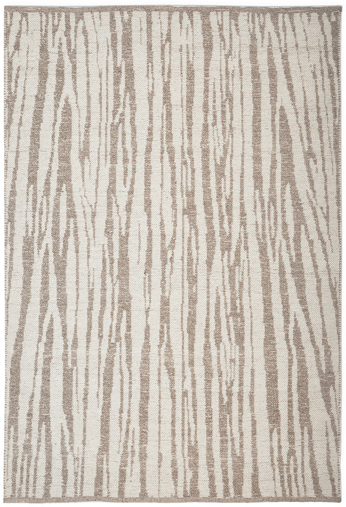 Jani Beige and Ivory Modern Abstract Pattern Rectangle Rug