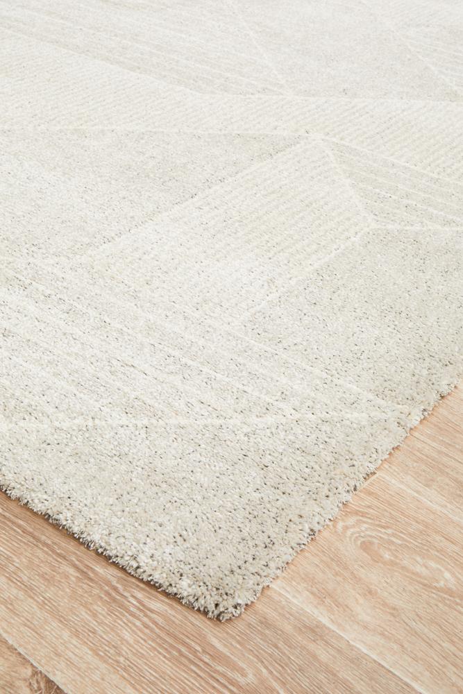 Ashe Scandi Soft Grey Patterned Rug