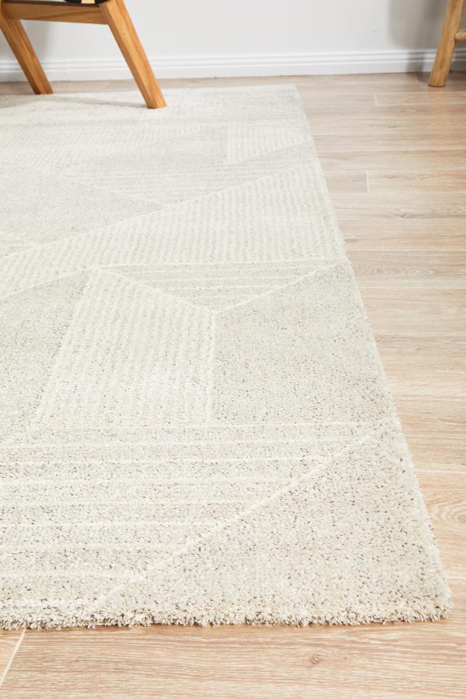 Ashe Scandi Soft Grey Patterned Rug