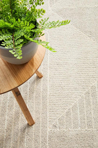 Thumbnail for Ashe Scandi Soft Grey Patterned Rug