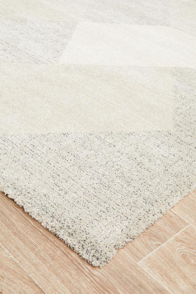 Ashe Scandi Stone Grey Patterned Rug