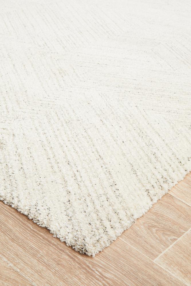 Ashe Scandi Silver Grey Patterned Rug