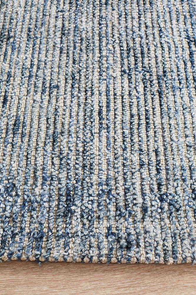 Ally Modern Indigo Rayon Rug