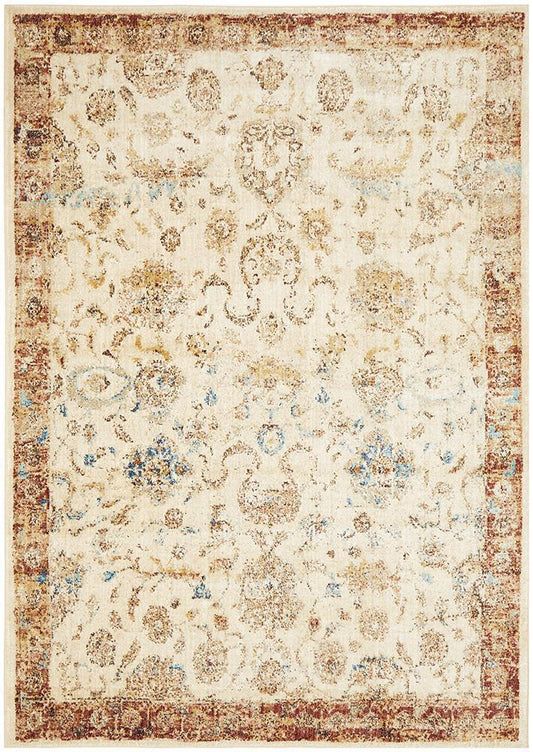 Evelyn Ivory Faded Abrash Transitional Rug