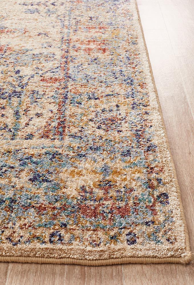 Evelyn Sand Multi-Colour Distressed Rug
