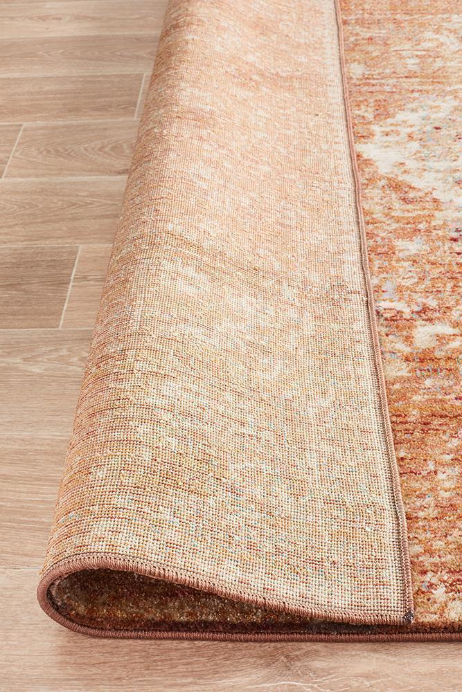 Evelyn Copper Red Multi-Colour Faded Rug