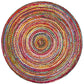 Meeka Braided Cotton Multi-Colour Round Rug