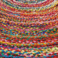 Meeka Braided Cotton Multi-Colour Round Rug
