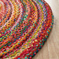 Meeka Braided Cotton Multi-Colour Round Rug