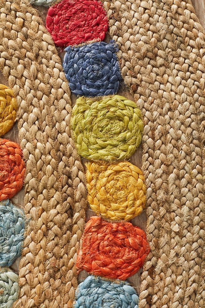 Amelia Multi-Colour Jute Round Rug