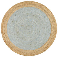Thumbnail for Serena Blue Jute Round Rug