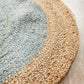 Serena Blue Jute Round Rug