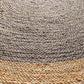 Serena Dark Brown & Natural Round Jute Rug