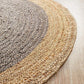 Serena Dark Brown & Natural Round Jute Rug