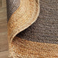 Serena Dark Brown & Natural Round Jute Rug