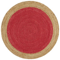 Thumbnail for Serena Red Cherry Jute Round Rug