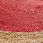 Serena Red Cherry Jute Round Rug