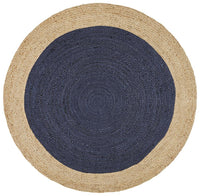 Thumbnail for Serena Navy Jute Round Rug
