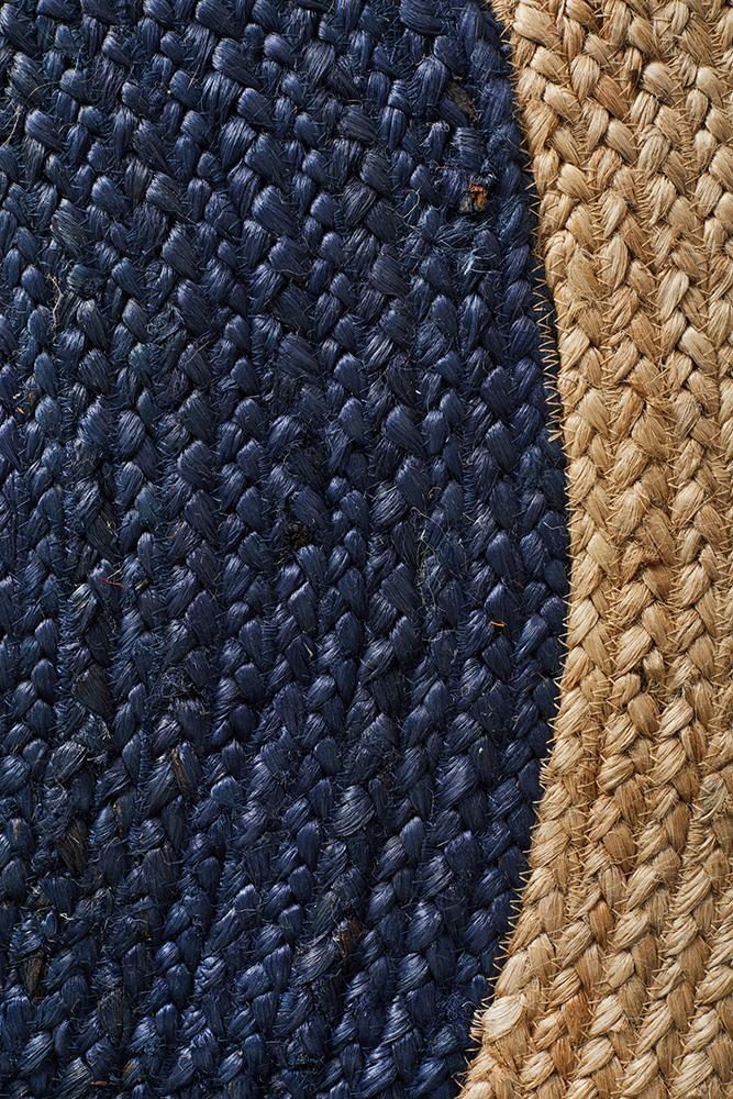 Serena Navy Jute Round Rug