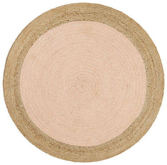 Serena Pink Jute Round Rug