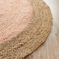 Serena Pink Jute Round Rug