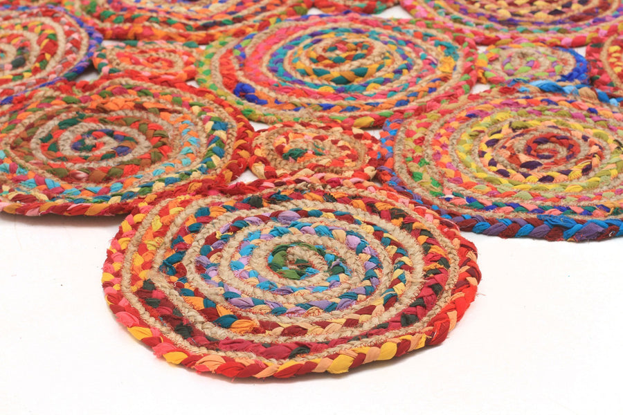 Zoe Cotton & Jute Multi-Colour Rug