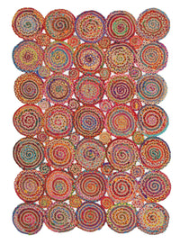 Thumbnail for Zoe Cotton & Jute Multi-Colour Rug