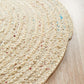 Mia Bleached Jute & Sari Silk Round Rug