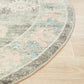 April Vintage Pink & Grey Round Rug